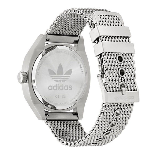 Adidas Graue Edelstahl-Armbanduhr
