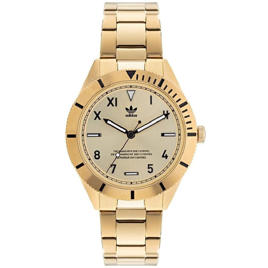 Adidas Uhr mit goldenem Edelstahlarmband