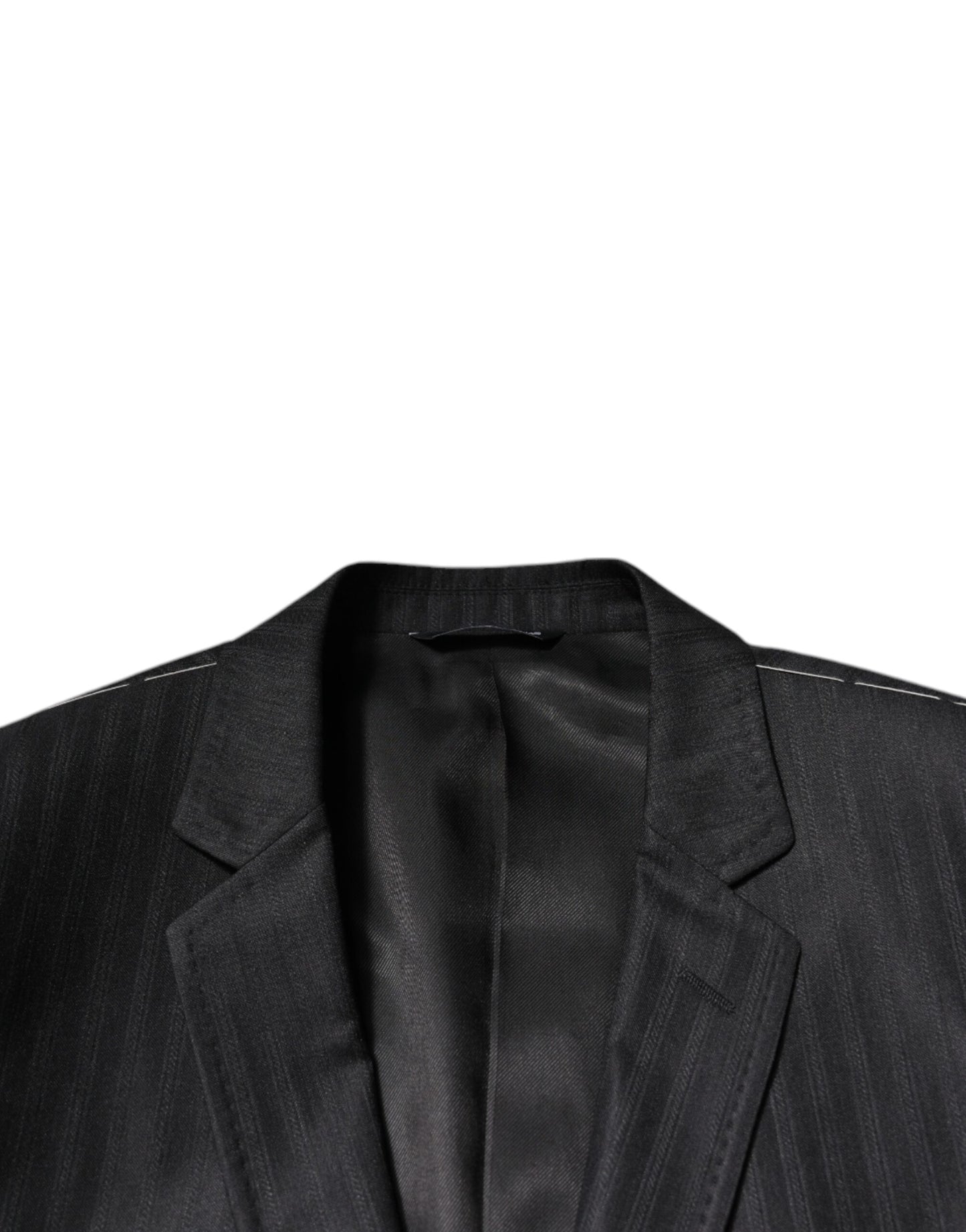 Dolce & Gabbana – Einreihiger Blazer aus Wolle mit schwarzen Streifen