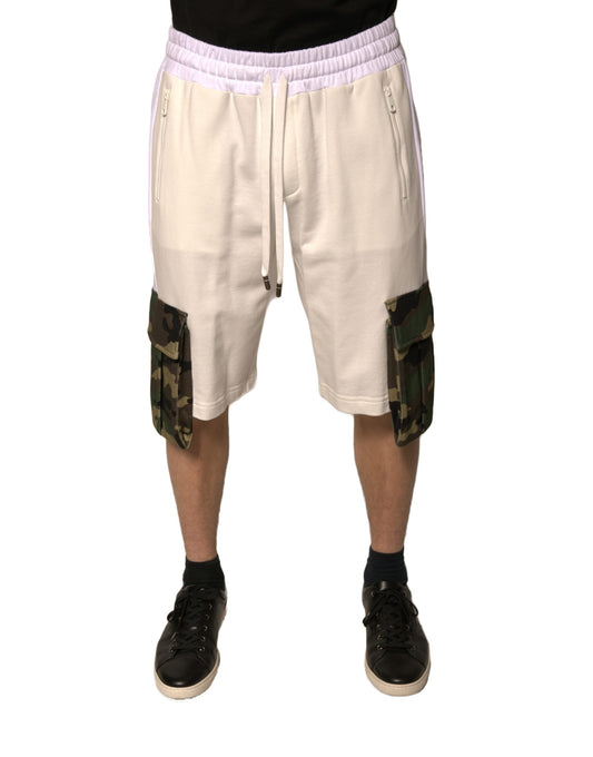 Dolce & Gabbana Beige Baumwolle Herren Casual Cargo Bermuda Shorts