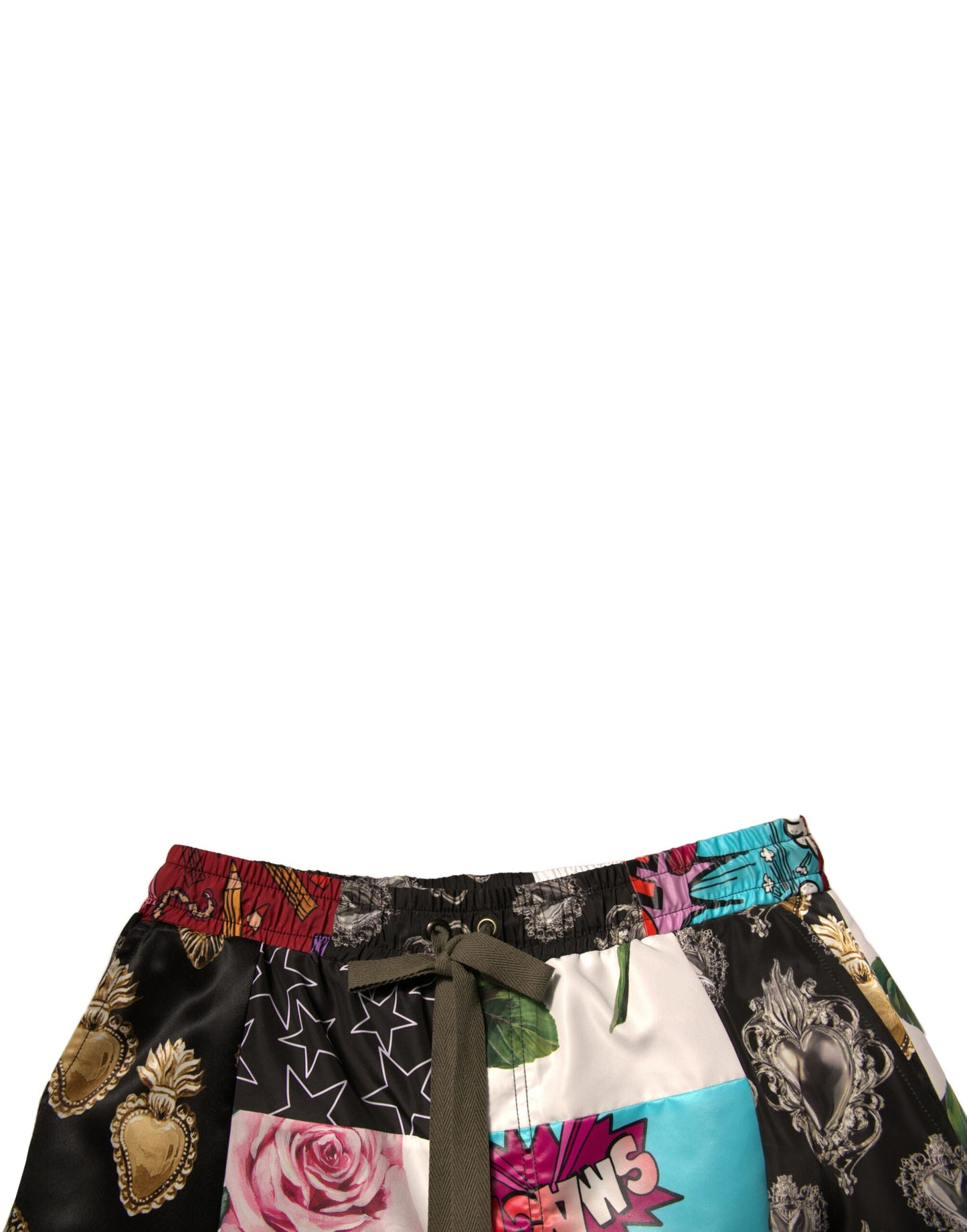 Dolce & Gabbana – Mehrfarbige Cargo-Bermudashorts im Patchwork-Stil
