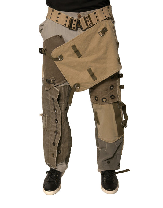 Dolce & Gabbana – Mehrfarbige, rekonstruierte Flight-Cargohose