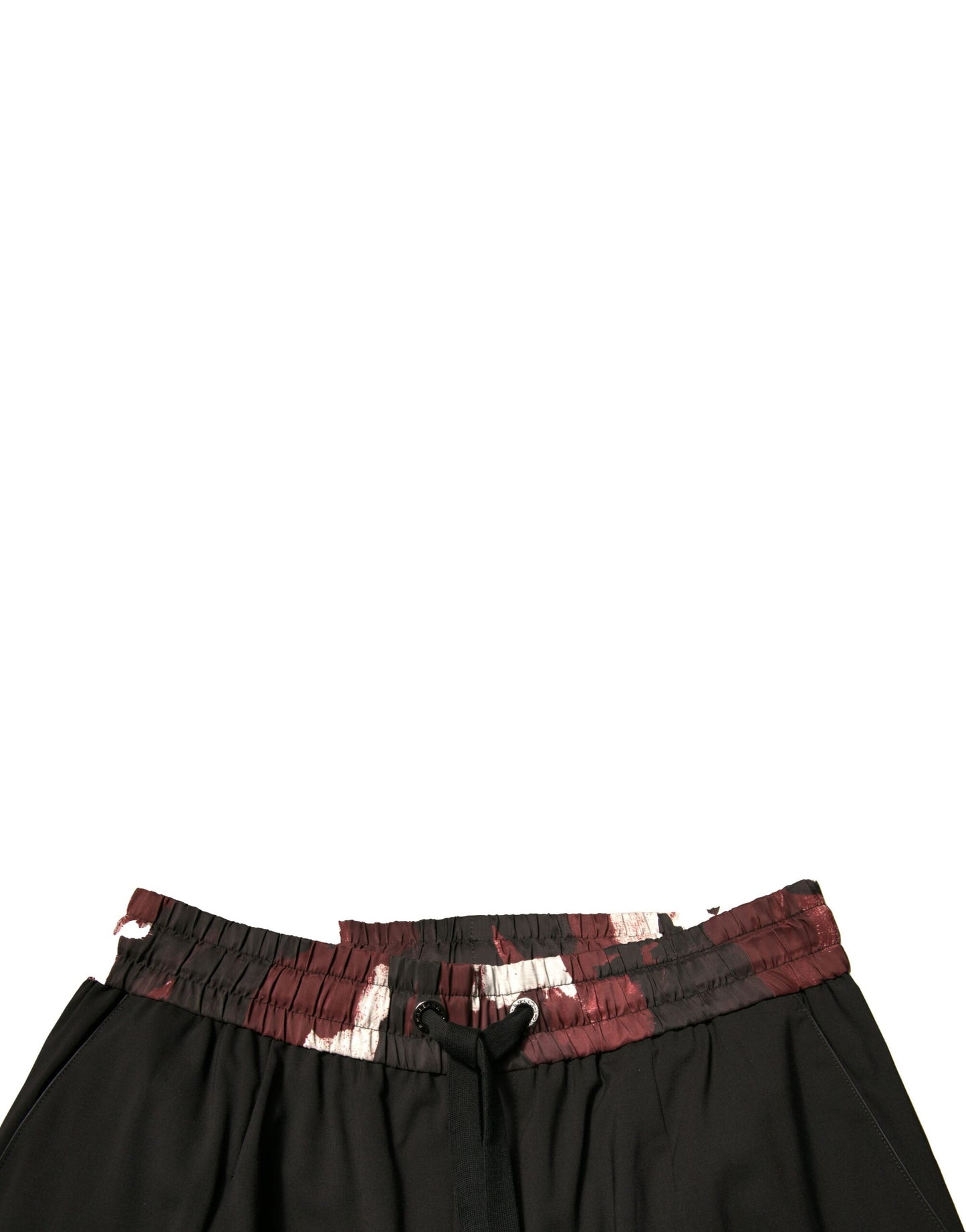 Dolce & Gabbana – Schwarze Jogginghose aus Wolle mit Camouflage-Muster