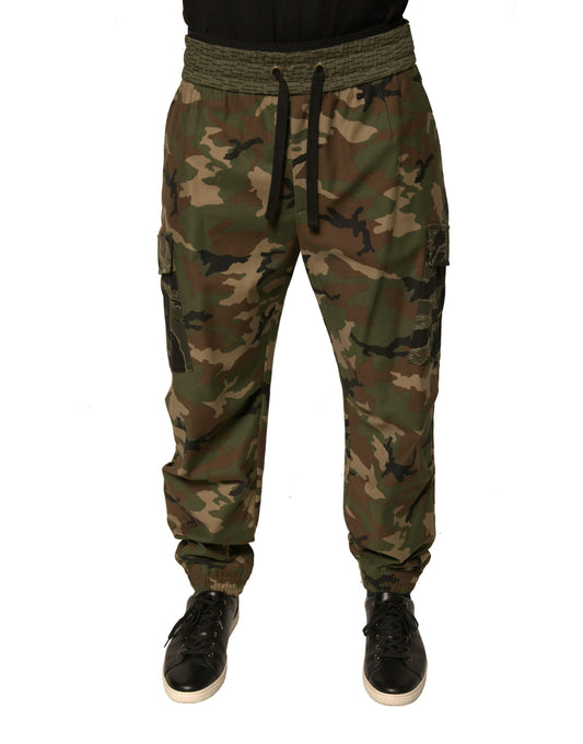 Dolce & Gabbana – Mehrfarbige Cargo-Jogginghose mit Camouflage-Muster
