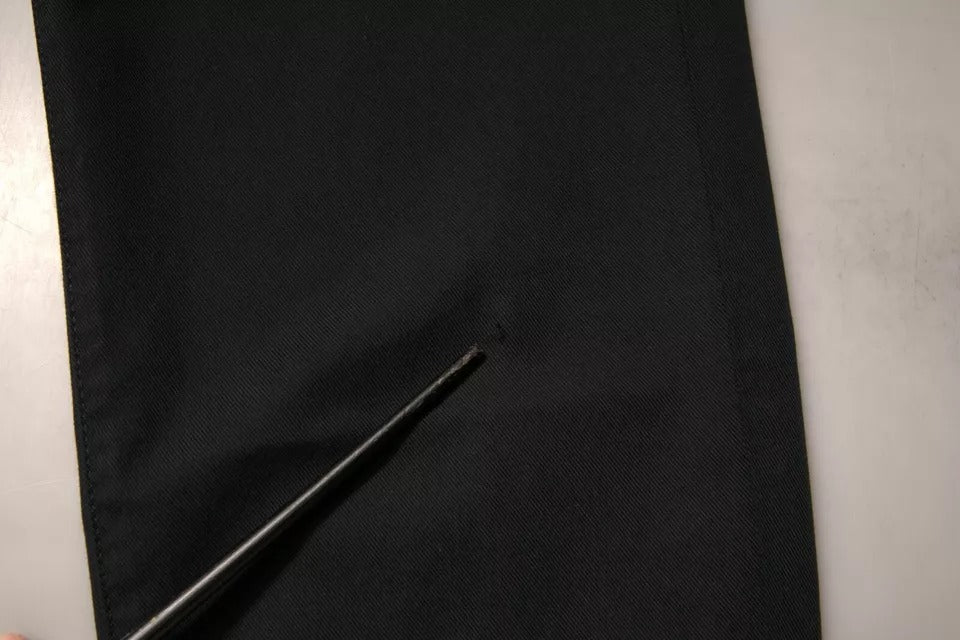 Dolce & Gabbana – Schwarze Skinny-Jeans aus Baumwollstretch mit Logo