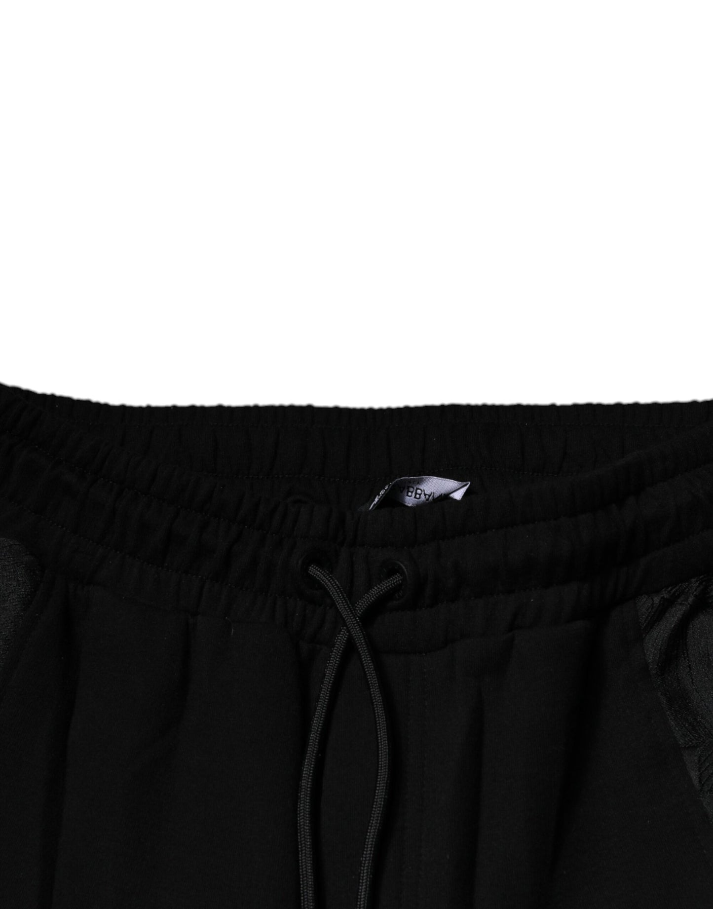Dolce & Gabbana – Schwarze Jogginghose mit Leopardenmuster und schmaler Passform