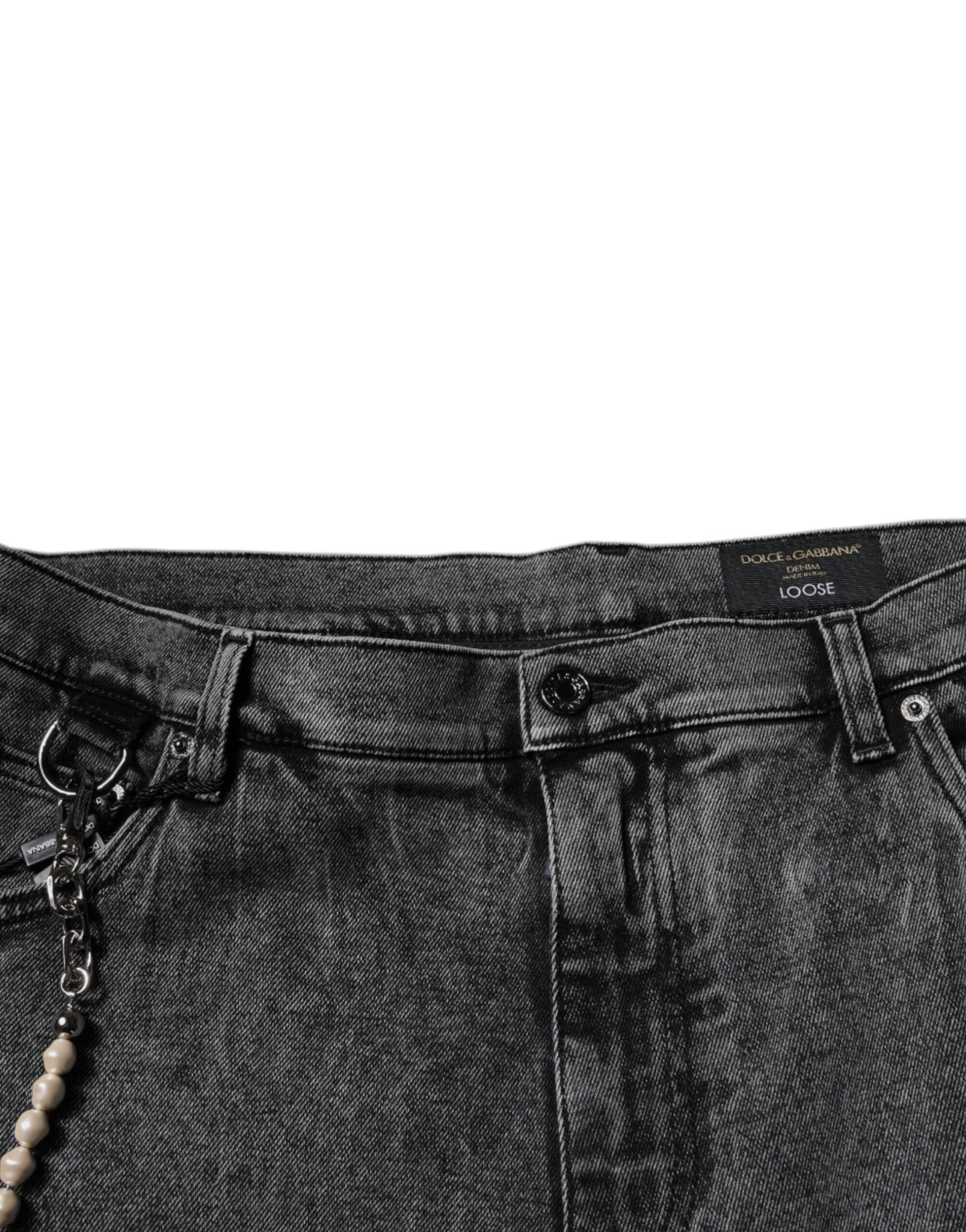 Dolce & Gabbana Dunkelgraue Skinny-Jeans aus Baumwolle