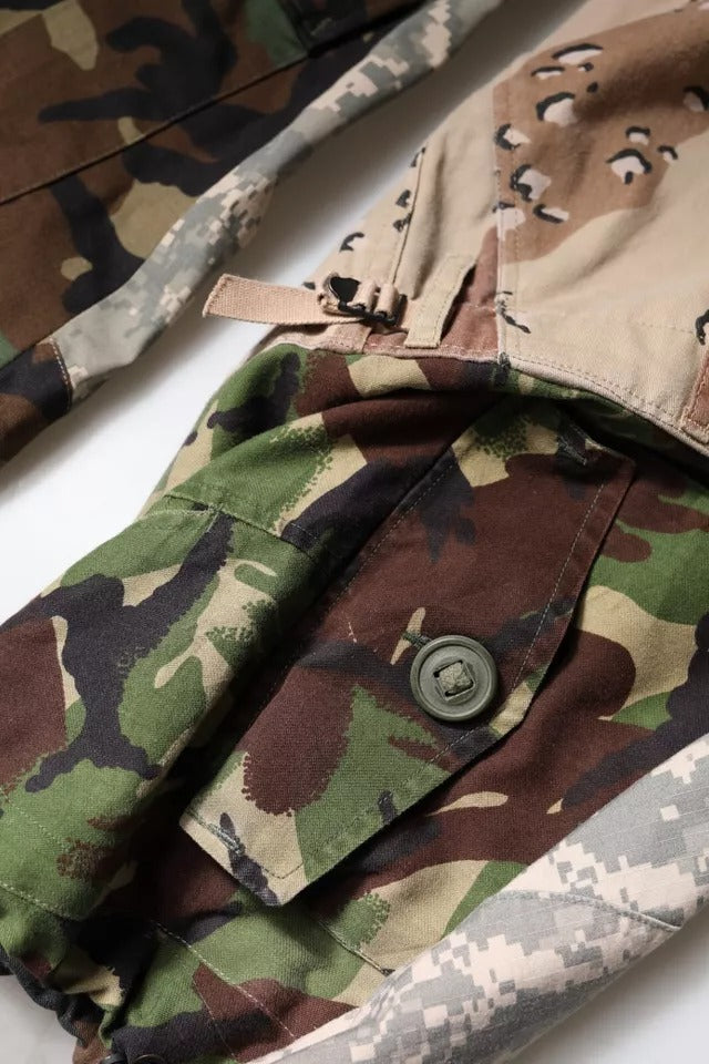 Dolce & Gabbana – Mehrfarbige Cargohose mit Patchwork-Camouflage