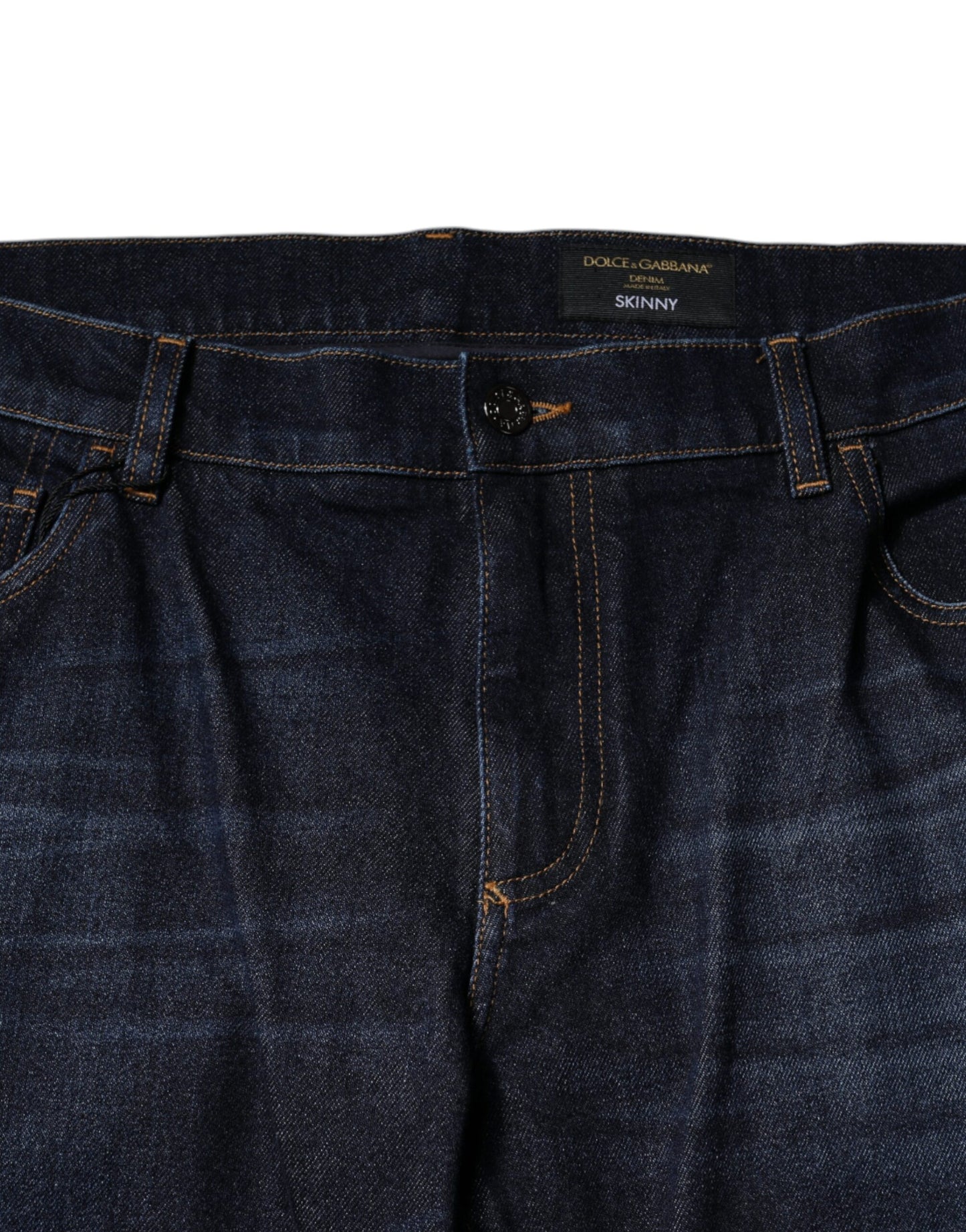 Dolce & Gabbana Dunkelblaue Skinny-Jeans aus Baumwolle