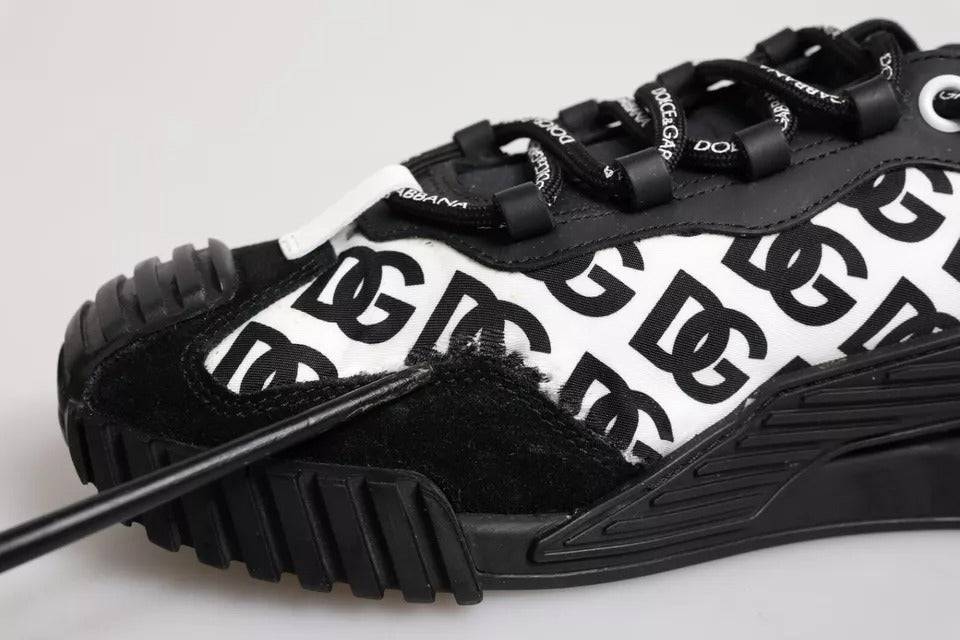 Dolce & Gabbana – Schwarze, niedrige NS1-Sneakers aus Nylon mit Logo