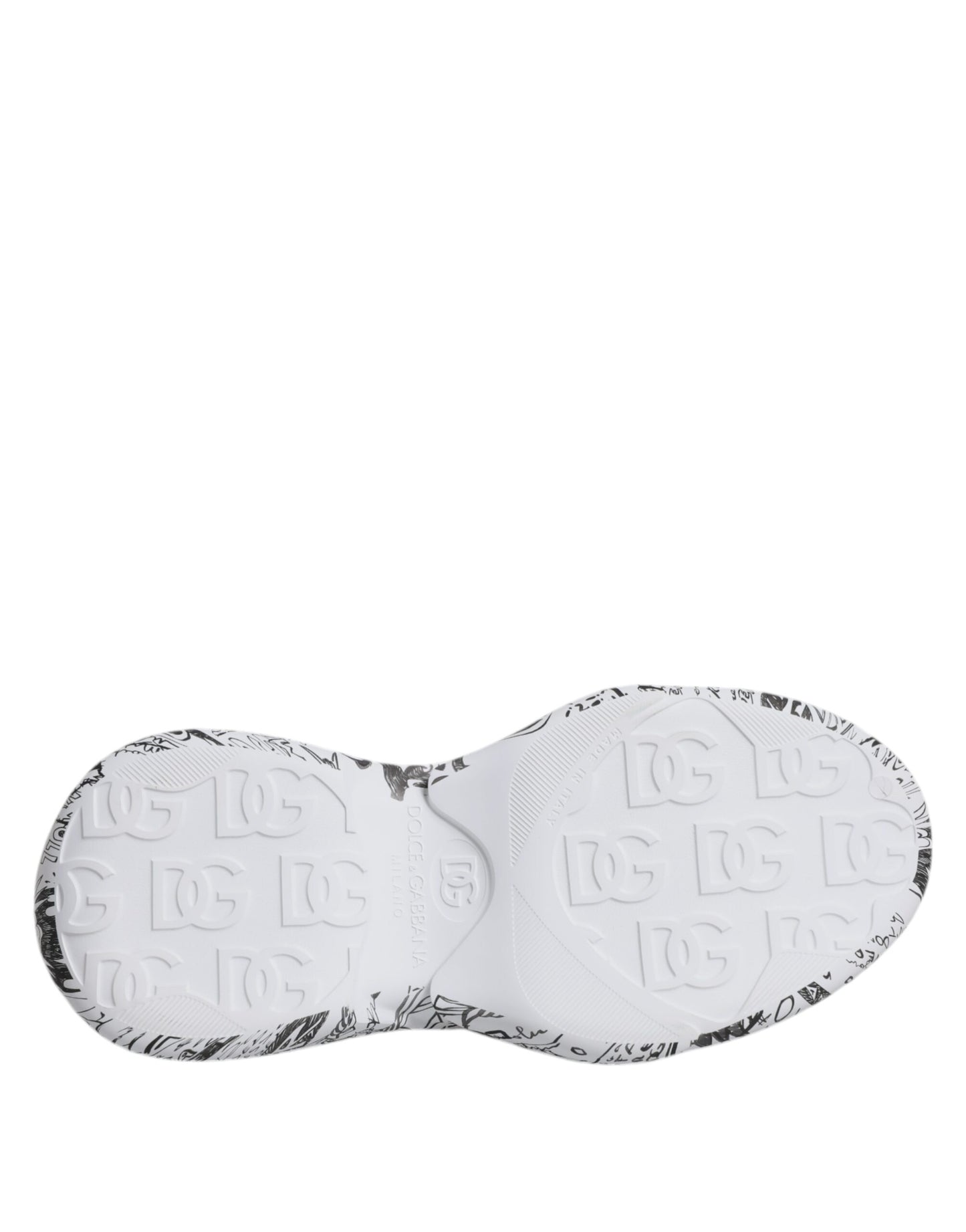 Dolce & Gabbana Daymaster Sneakers in Weiß und Schwarz mit Graffiti-Motiv