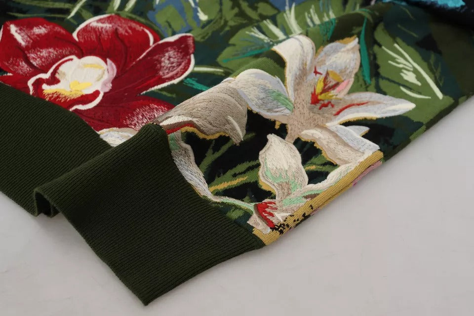 Dolce & Gabbana Jungle Woll-Seidenpullover Logopullover