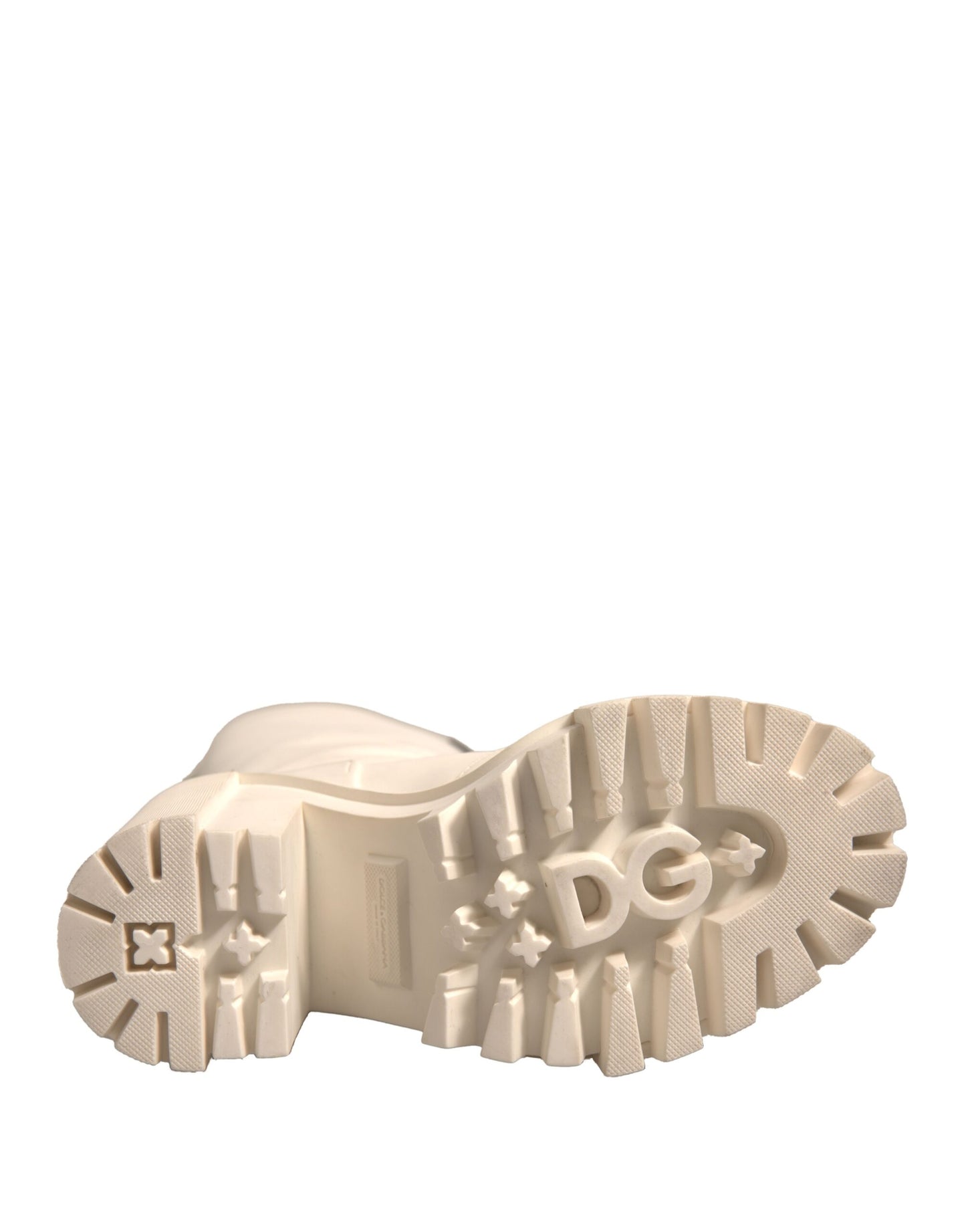 Dolce & Gabbana – Weiße DG-Logo-Hi-Trekking-Plateau-Bikerstiefel