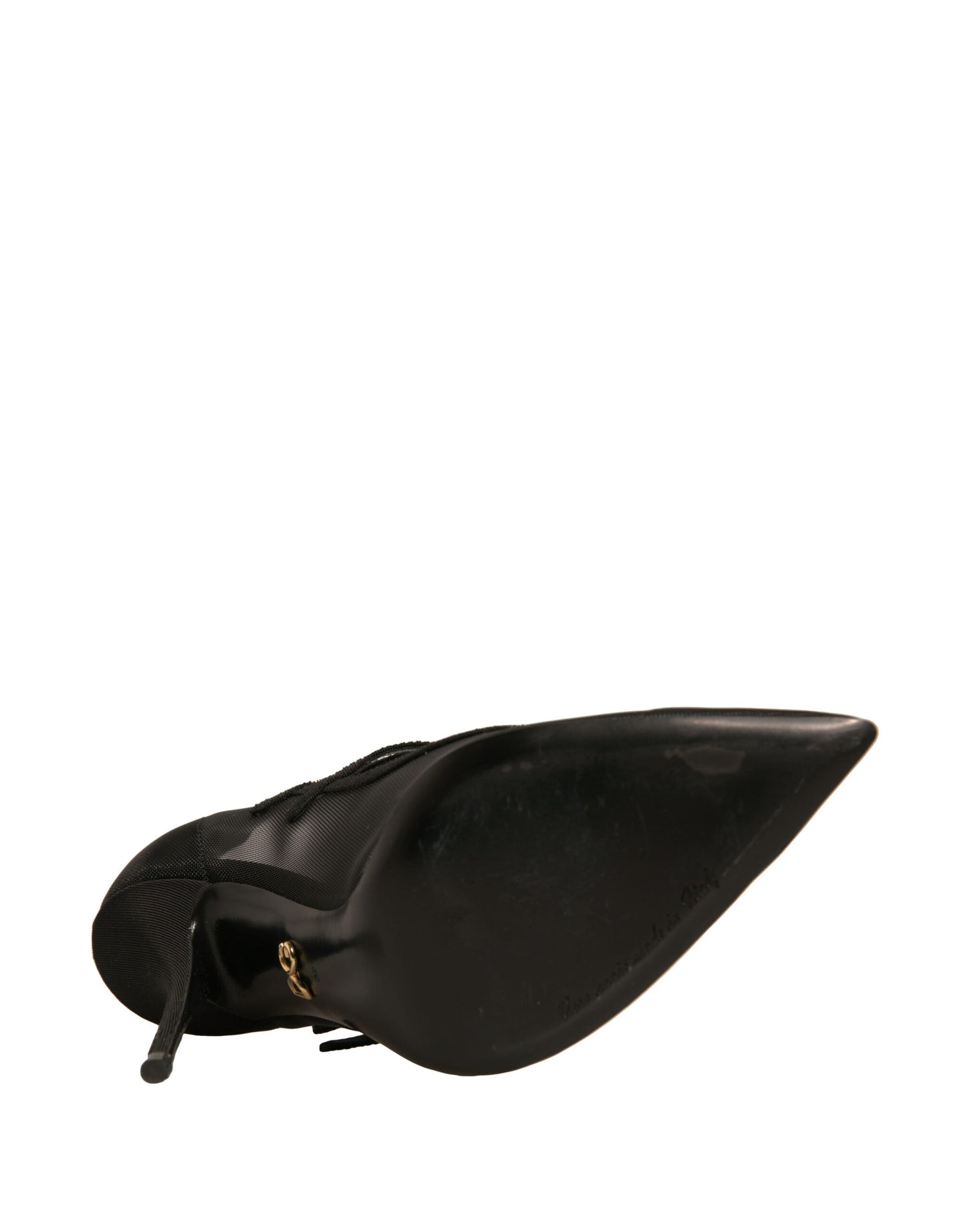 Dolce & Gabbana – Schwarze Mary-Jane-Pumps mit hohem Absatz aus Netzstoff
