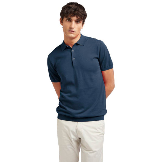 Blaues Poloshirt aus Baumwolle von AT.P.CO