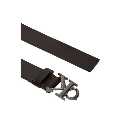 Calvin Klein Jeans Brown Leather Regular Belt