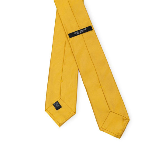 Dolce & Gabbana Goldene Seidenkrawatten und Fliegen