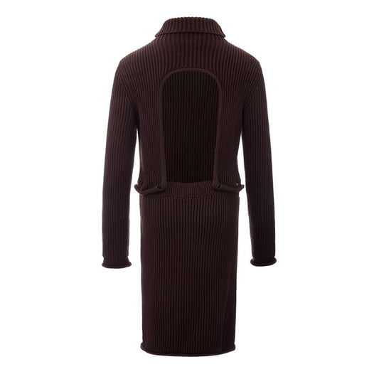 Bottega Veneta Elegantes Viskose-Braunkleid