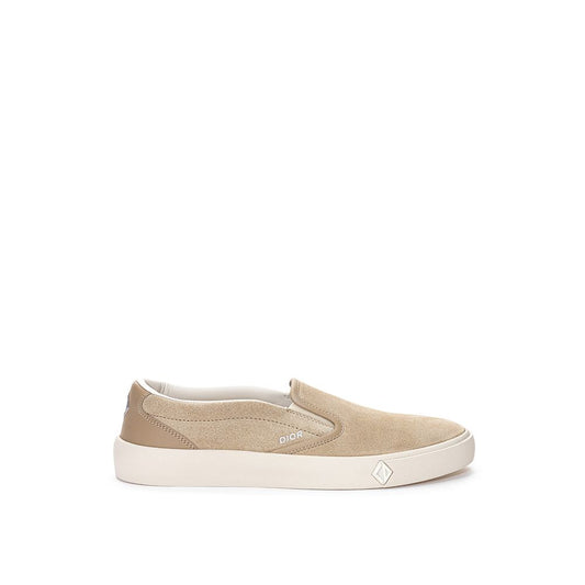 Dior Beige Leder Slipper Loafer