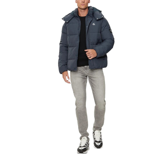 Calvin Klein Jeans – Blaue Polyamidjacken und -mäntel