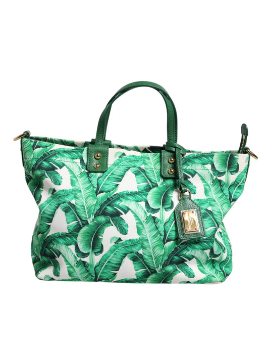 Dolce & Gabbana Grüne Canvas-Tragetasche „Botanischer Garten“ für Damen