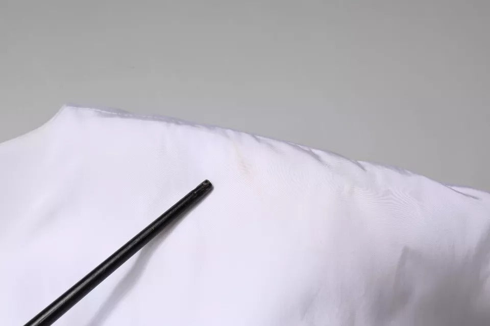 Moschino Couture – Weißes, bedrucktes Viskose-Etui-Minikleid