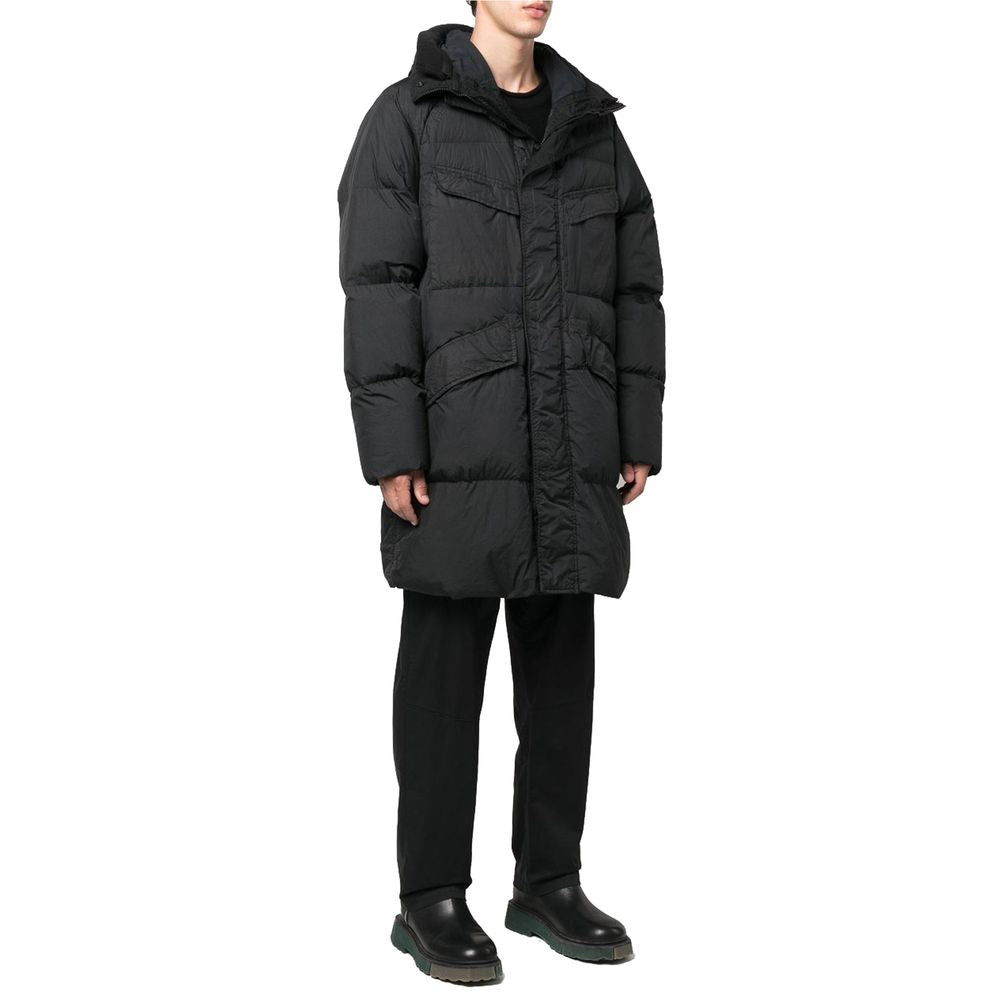 Stone Island Schwarze Nylonjacke für Herren