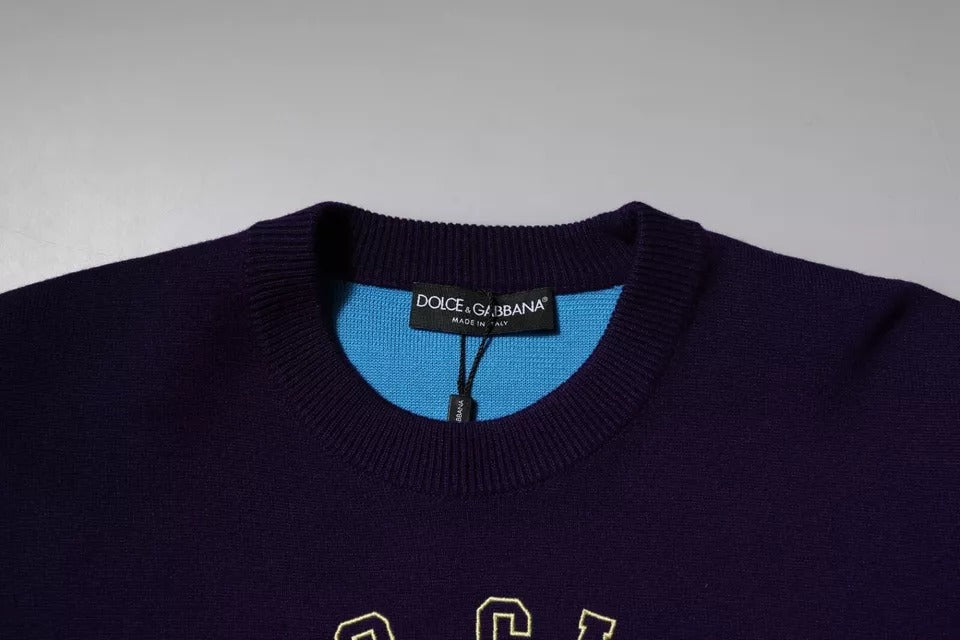 Dolce & Gabbana Blau 1984 Milano Rundhals-Sweatshirt
