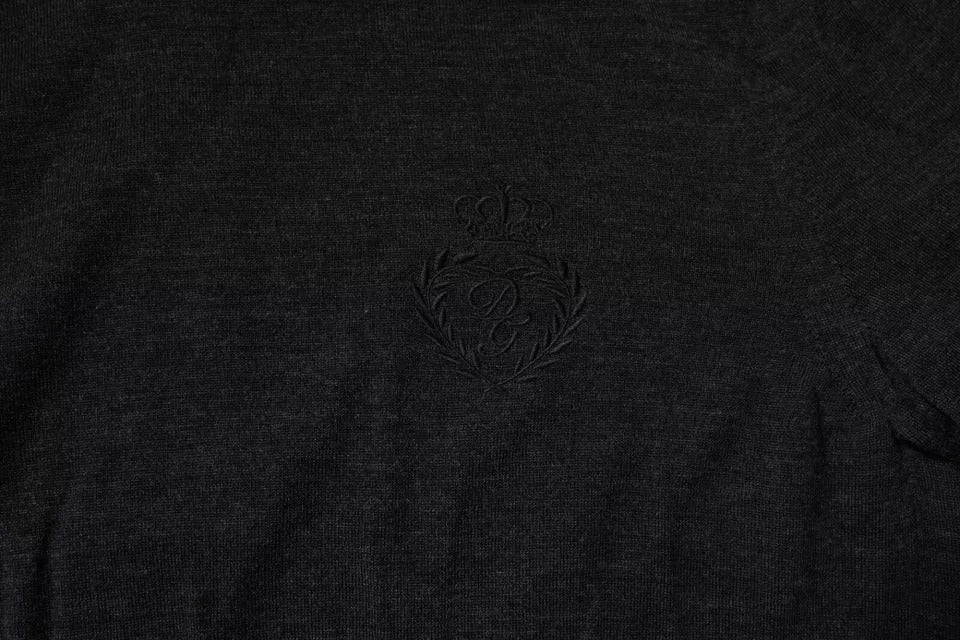 Dolce & Gabbana – Schwarzer Rollkragenpullover aus Wolle