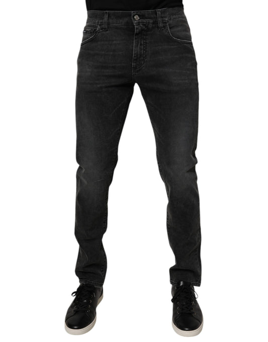 Dolce & Gabbana Schwarze Skinny-Jeans aus Baumwollstretch für Herren