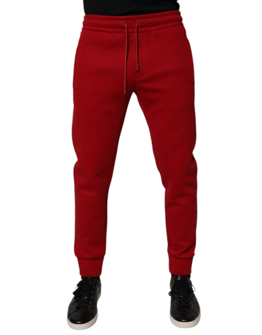 Dolce & Gabbana Rote Jogginghose aus Baumwolle