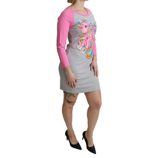 Moschino Gray Cotton Casual Dress