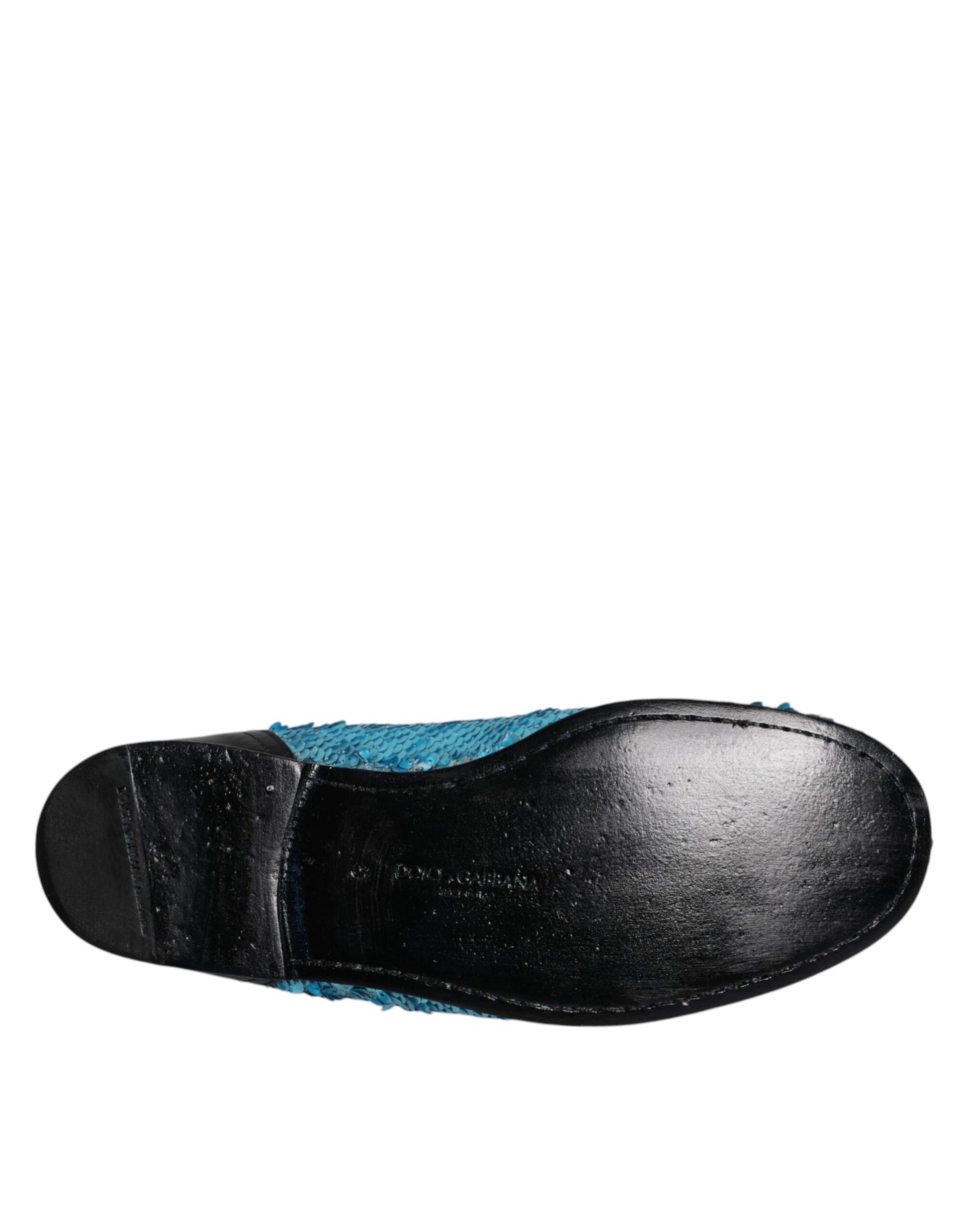 Dolce & Gabbana – Blaue Loafer mit Pailletten für formelle Anlässe