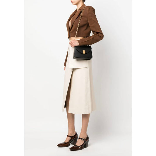 Lanvin Schwarze Lederhandtasche