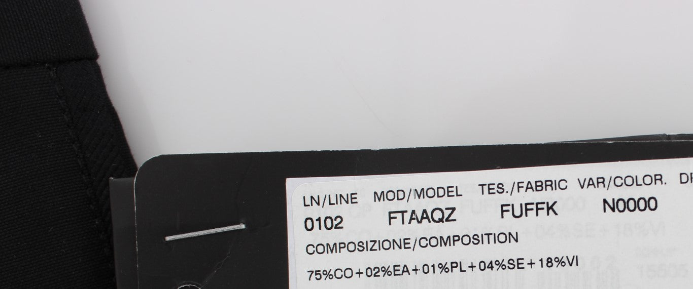 بنطال كابريس توريرو من دولتشي آند غابانا باللون الأسود من القطن المرن