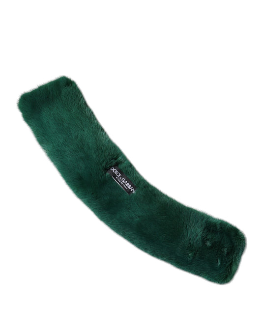 Dolce & Gabbana Grüner Nerzpelzkragen Damen Halswickelschal