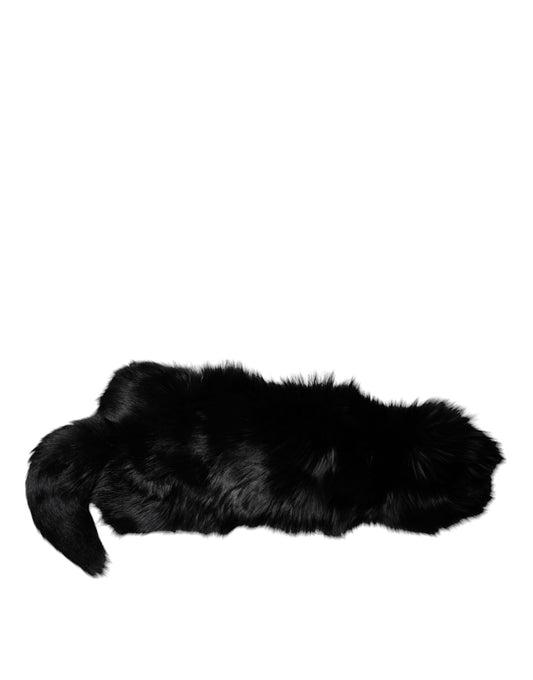 Dolce & Gabbana – Halswärmer-Winterschal aus schwarzem Fuchspelz