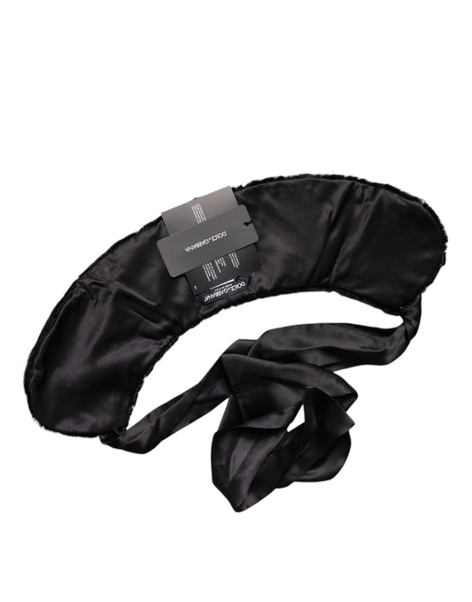 Dolce & Gabbana Schwarzer Lammfell-Halswärmer für Damen, Winterschal