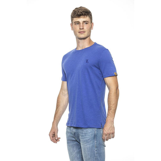 Hellblaues Baumwoll-T-Shirt von Billionaire Italian Couture