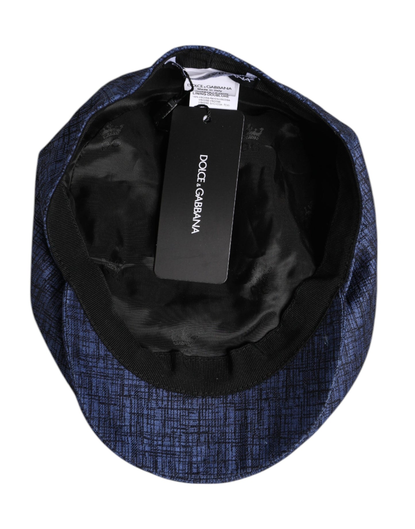 Blauer Ballonhut aus Stretch-Baumwolle von Dolce & Gabbana