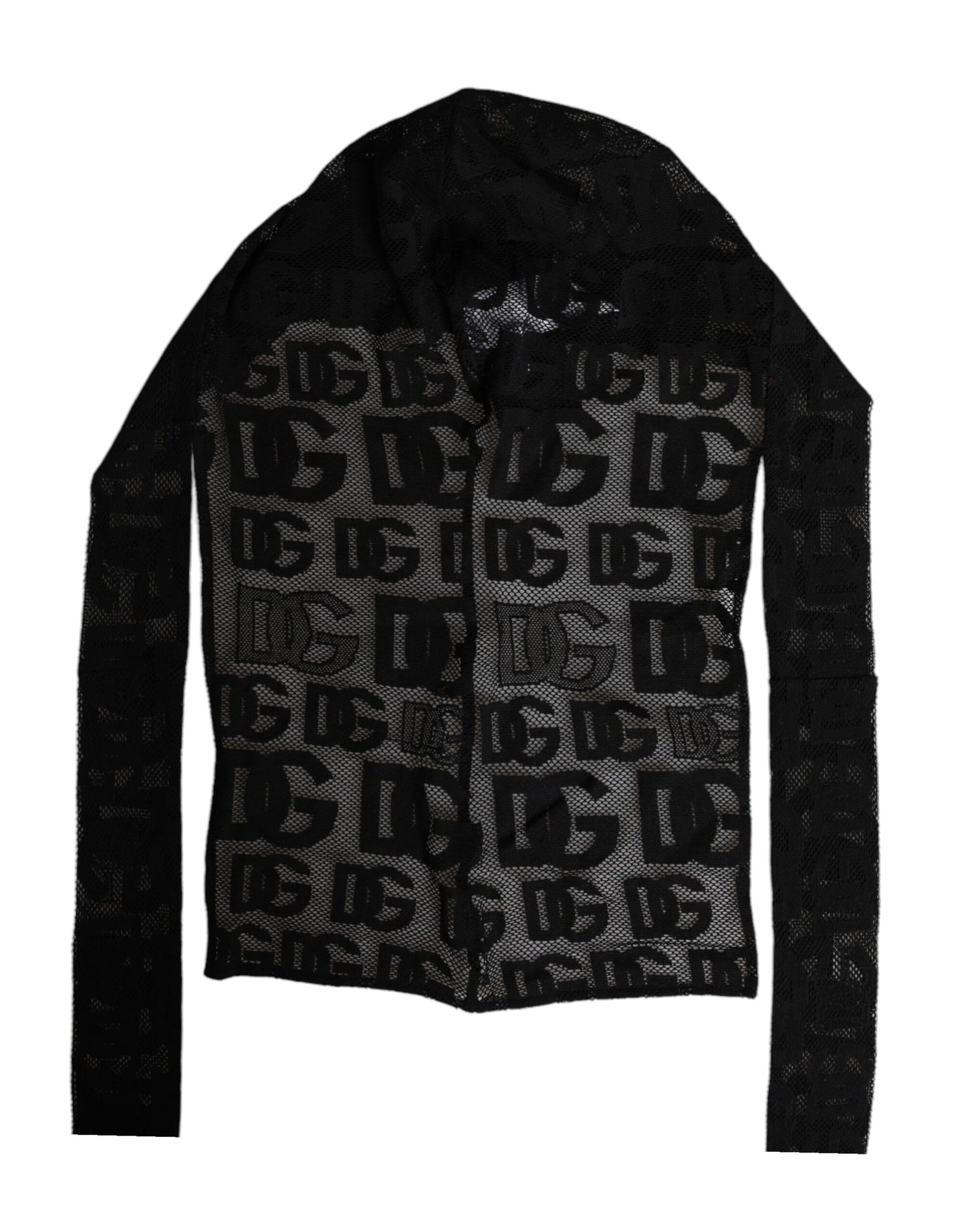 Dolce & Gabbana – Schwarzer Hut mit Logo-Mesh-Wickeldesign