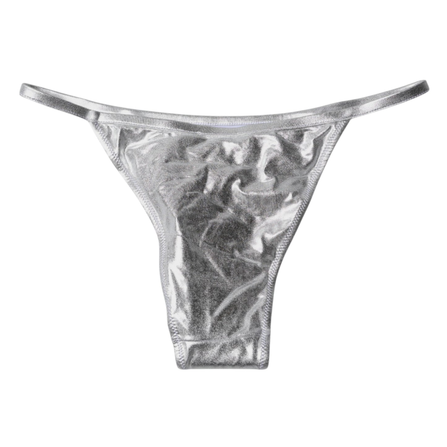 Dolce & Gabbana Silber Polyester Beachwear Bikini Bottom Bademode