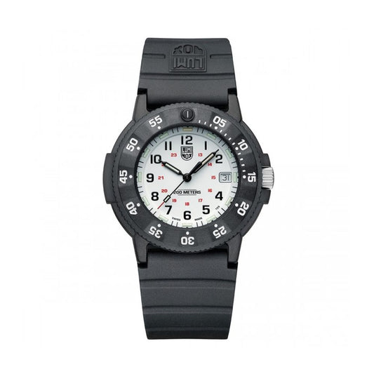Luminox Schwarze Gummi-Sportuhr