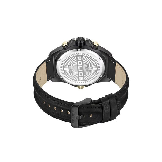 Police – Schwarze Kunstlederuhr