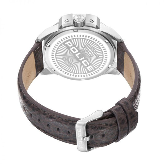 Braune Lederuhr von Police