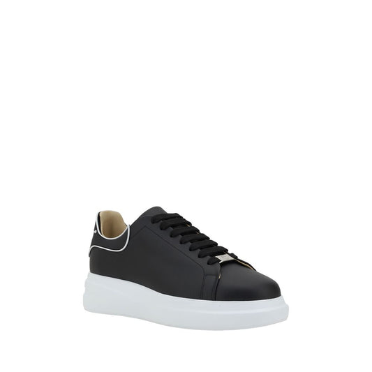 Philipp Plein Schwarze Gummi-Sneaker mit niedrigem Schaft
