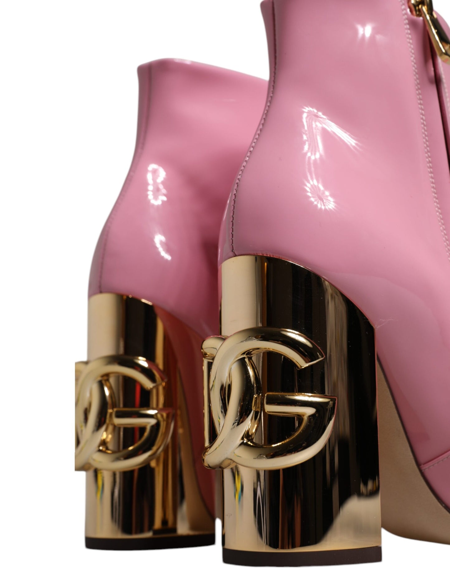 Dolce & Gabbana – Stiefeletten mit Absatz und mittelhohem Absatz in Rosa