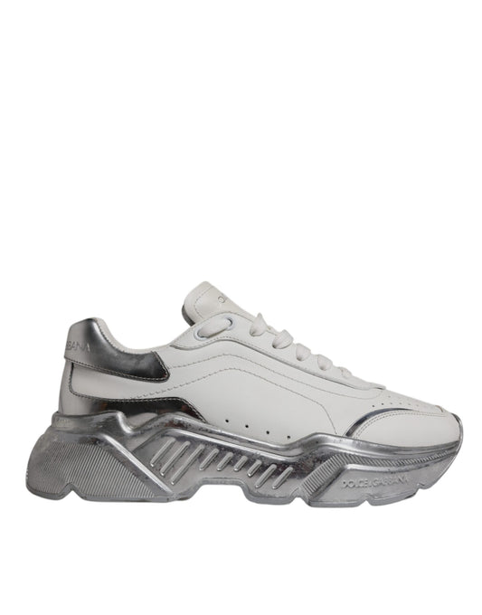 Dolce & Gabbana Daymaster Low Top Sneaker in Weiß und Silber