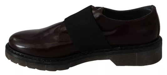 Dr. Martens Dark Brown Leather Elastic Strap Shoes