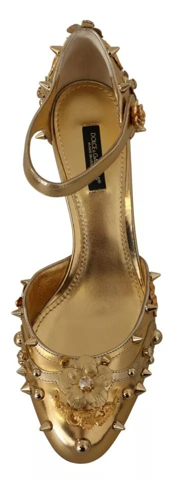 Dolce & Gabbana Vally Slingback-Sandalen mit goldenen Nieten